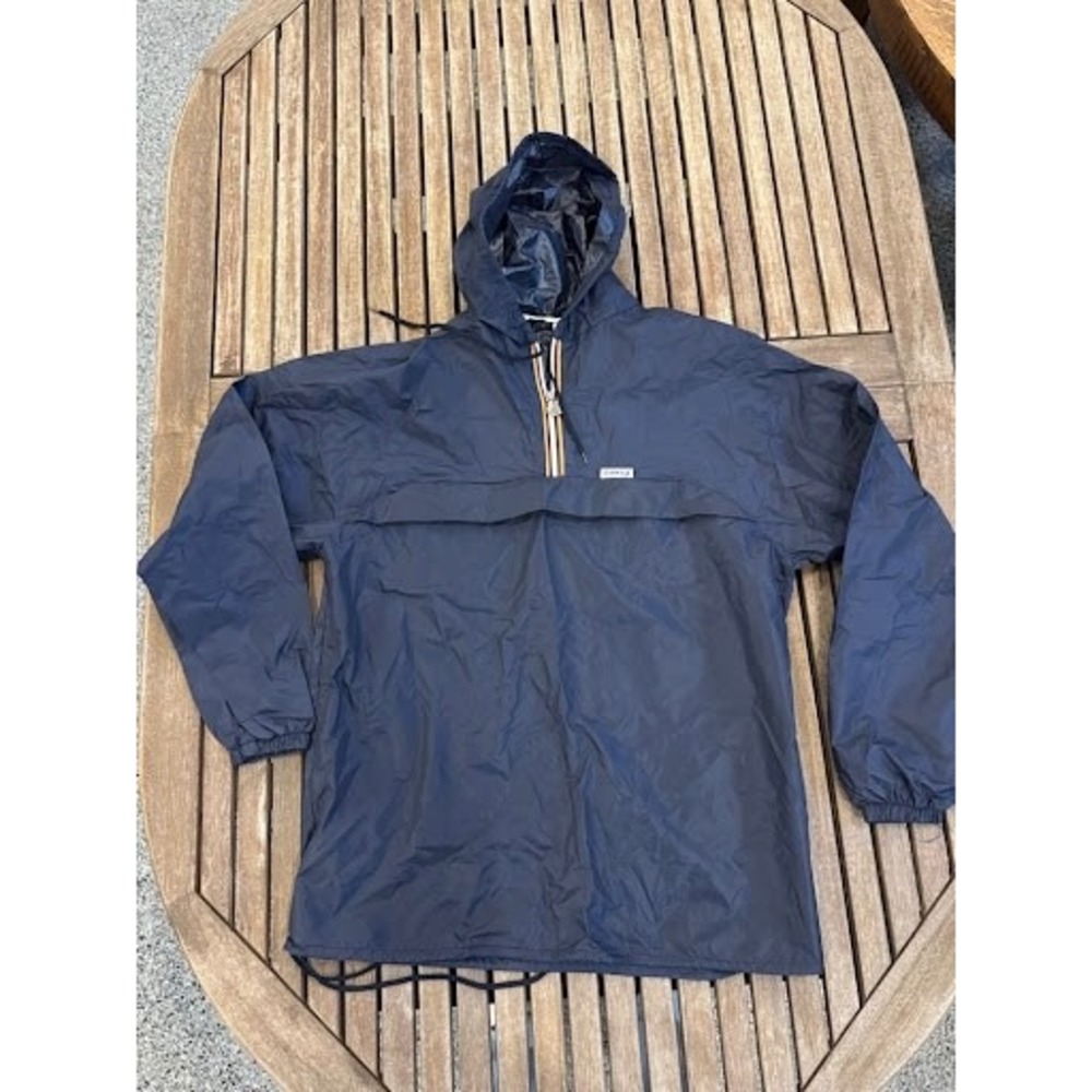 Vintage K-Way Full-Zip Windbreaker Anorak Jacket Navy Blue Youth Size 8